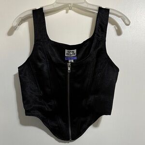 Black Zippered Women's corset